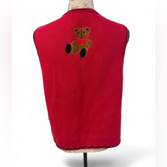 Designer Originals Studio Christmas Sweater Vest S – Ugly Holiday Party Teddy - Picture 3 of 7